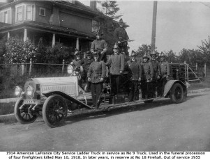beginnings1914_LaFrance_City_Service_Truck_with_No_9_crew_c_1918